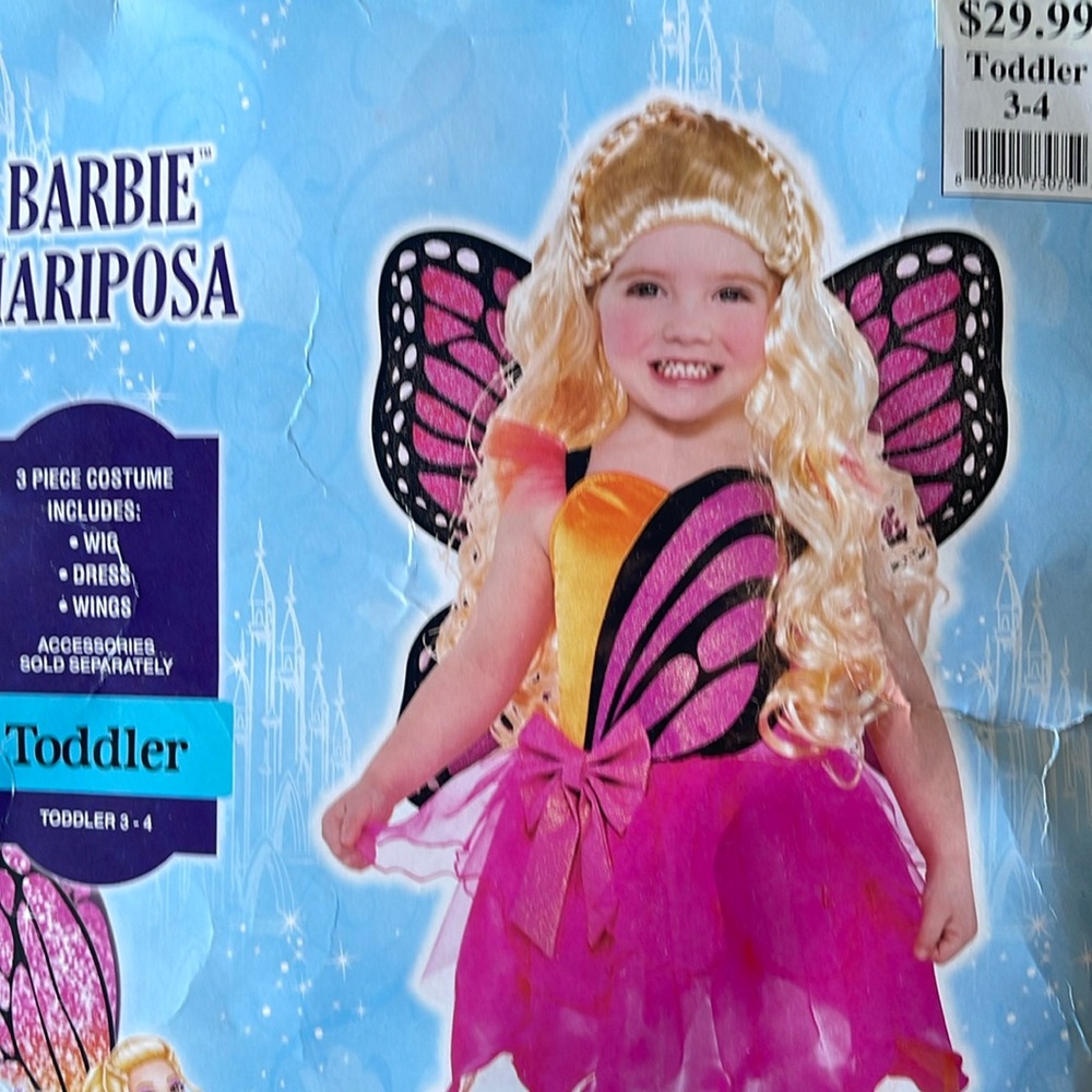 Barbie Mariposa Children’s Costume! New!